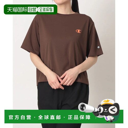 日本直邮Champion 女士短袖功能T恤 CW-DS301 深棕色