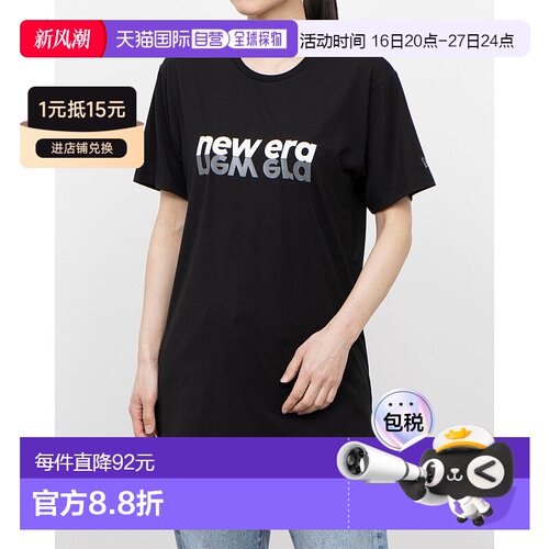 日本直邮NEW ERA 女士健身半袖T恤 WPA SS LONG LENGTH TEE [NE34