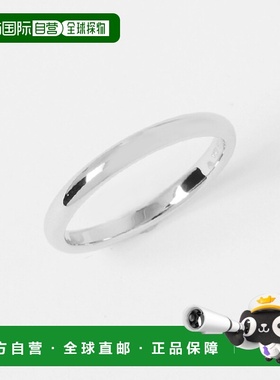 1h可退 日本直邮ete男女同款黑色宝石戒指 SV925铂金镀层设计 个