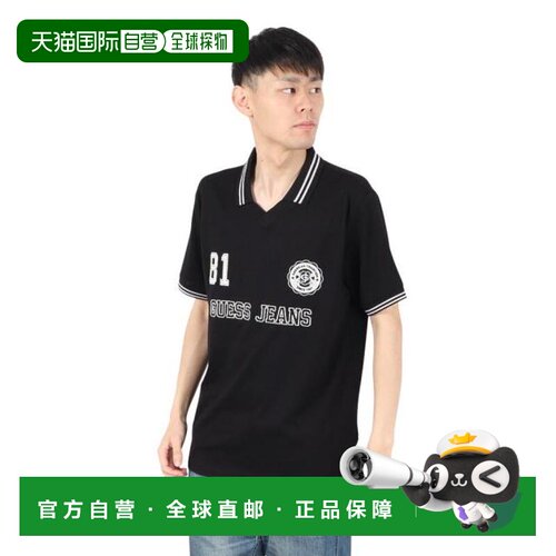 日本直邮Guess 足球马球衬衫[M5GP46K8FQ4] 黑色条纹