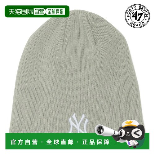 日本直邮'47 Yankees 针织帽 毛线帽 男士 女士 灰色 黑色 秋冬