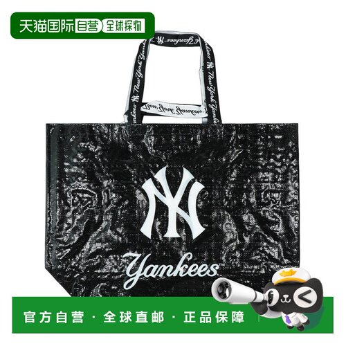 日本直邮MLB Yankees 购物袋 黑色单肩包手提包手提袋