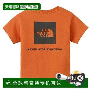 THE T恤 NORTH 少年半袖 后背方形logo FACE 日本直邮日本直邮