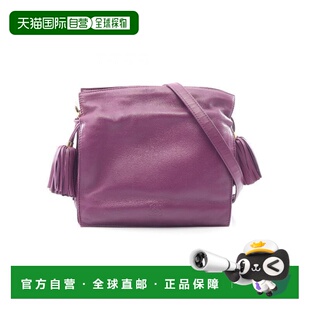 日本直邮中古Loewe罗意威女包B级9新flamenco牛皮斜挎包紫色