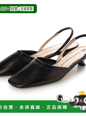 日本直邮FABIO RUSCONI 方形鞋头低跟后带凉鞋单鞋 FA933BW19635