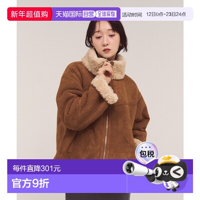 1h可退 日本直邮FMiBL 女装 仿羊羔毛外套 宽松半拉链厚外套 XUAN