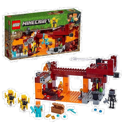 LEGO乐高小颗粒 Minecraft Blaze Bridge战斗21154积木模型
