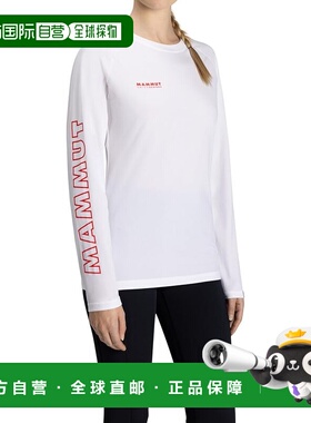 【日本直邮】猛犸象 印花长袖T 恤 女款 1016-01040 白色/红色