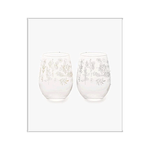 日本直邮日潮 AfternoonTea植物图案保温杯双人套装 HX24透明杯子