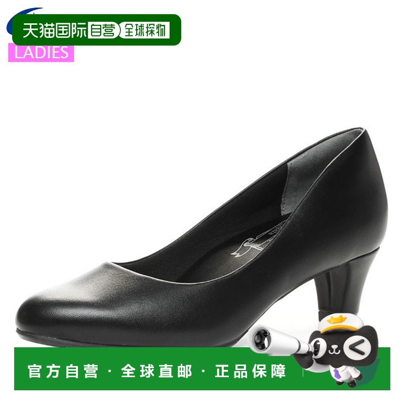 日本直邮Moonstar 泵女士SUGATA MS SGT311黑色易走漂亮1E鞋鞋用4