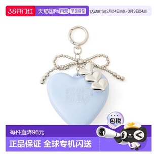 1h可退 日本直邮Francfranc 带挂饰镜子&梳子 浅蓝色