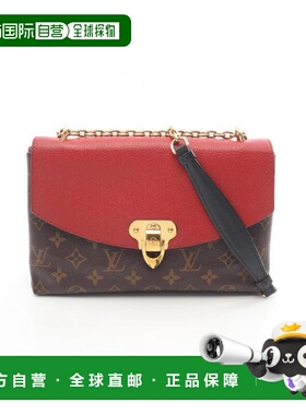 日本直邮中古LV路易威登女包B级9新Shoulder bag肩包帆布单肩包棕