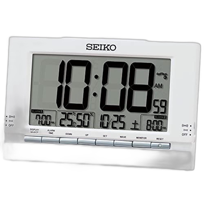 【日本直邮】Seiko Clock 闹钟 SQ323W 白色 床头柜 办公桌 客厅
