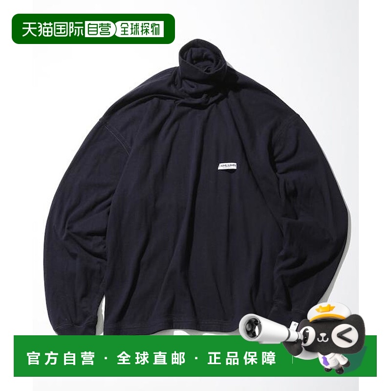 日本直邮CAHLUMN 双面棉高领长袖棉质T恤 衬衫