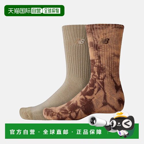 日本直邮New Balance 扎染中筒 2P 袜子 LAS43262 AS2 [C]新款