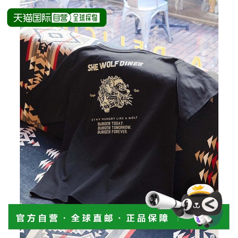 1h可退 日本直邮FREAK'S STORE SHE WOLF DINER联名狼图案大版型T