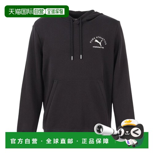 日本直邮PUMA 男士CLASS图形卫衣 691056 01 黑色