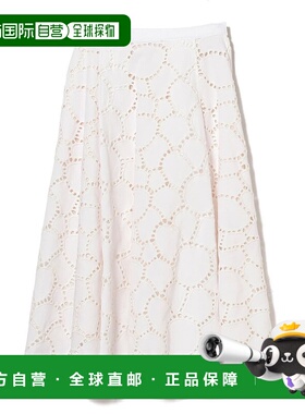 1h可退 日本直邮EFFE BEAMS女士棉质刺绣图案半身裙 64270808825