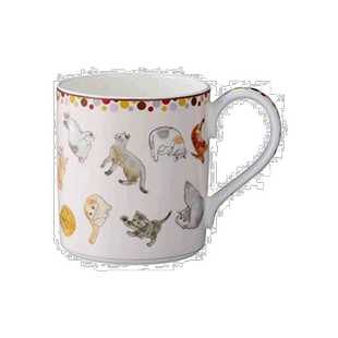 【日本直邮】Noritake则武 马克杯 400cc 微波炉洗碗机可 粉猫 骨