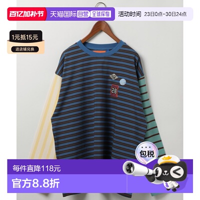 日本直邮FISHS EDDY 女士 宽版多色条纹长T恤 661437