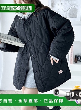 日本直邮Classical Elf 中长款无领纯色波浪型绗缝夹克 [C04519EW