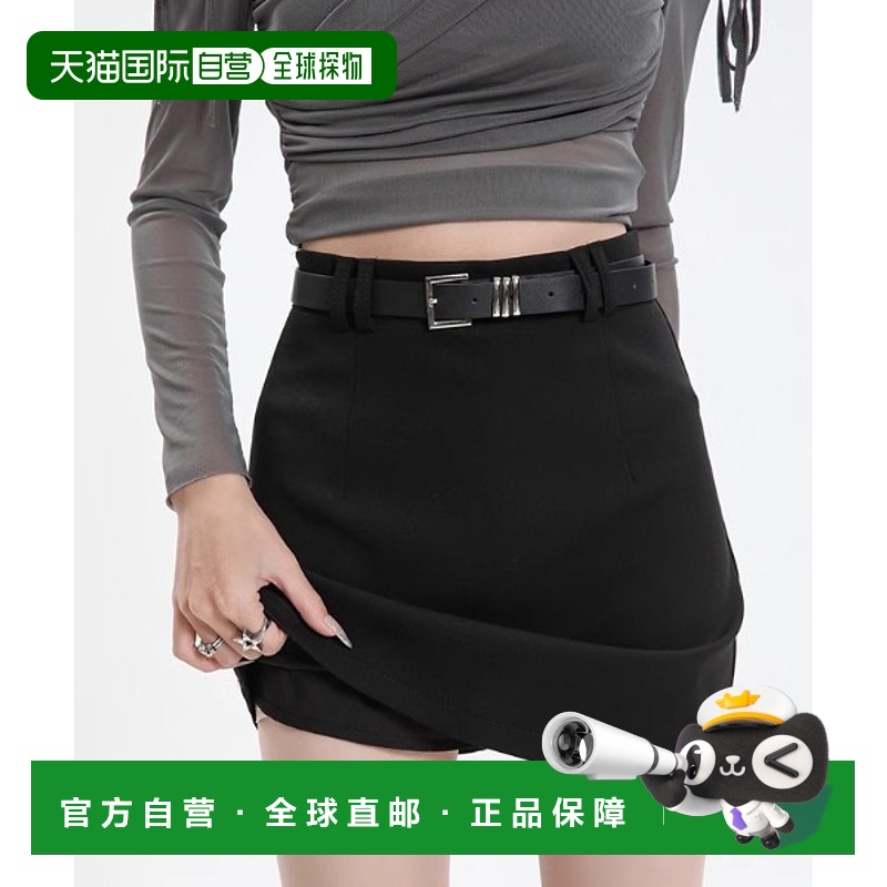 1h可退 日本直邮WEGO 女士韩版内搭裤带腰带迷你包臀裙 DF24AW10L