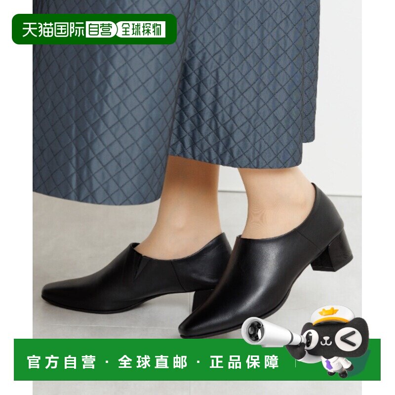 1h可退 日本直邮卑弥呼 女装 牛革方头半拖 4cm跟 防滑设计 66310