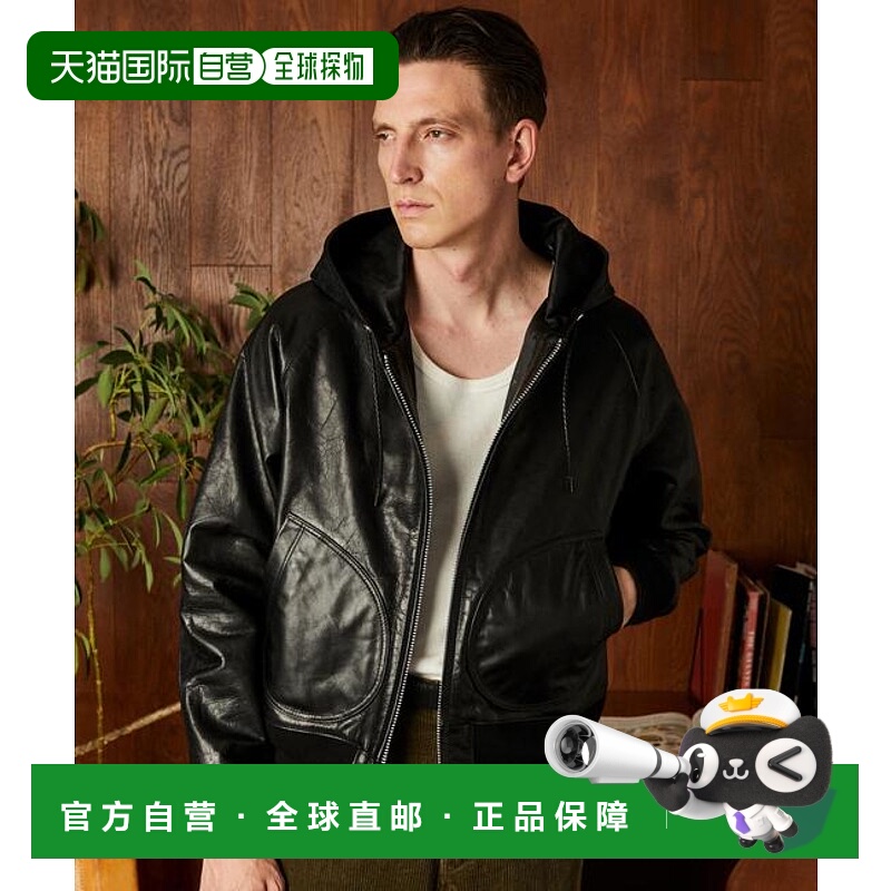 1h可退 日本直邮官方授权 SCHOTT 皮革连帽夹克大衣休闲外套