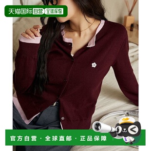 1h可退 日本直邮MARY QUANT×PUBLUX 女装 蝴蝶结刺绣 双色针织开