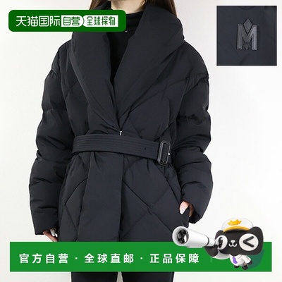 日本直邮MACKAGE 橄榄绿羽绒服女士大翻领系带无帽