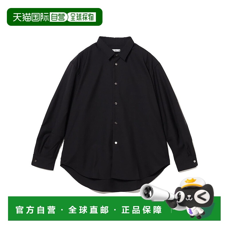 1h可退 日本直邮SSZ 男装 羊毛质感 宽松立体剪裁半拉链衬衫 1111