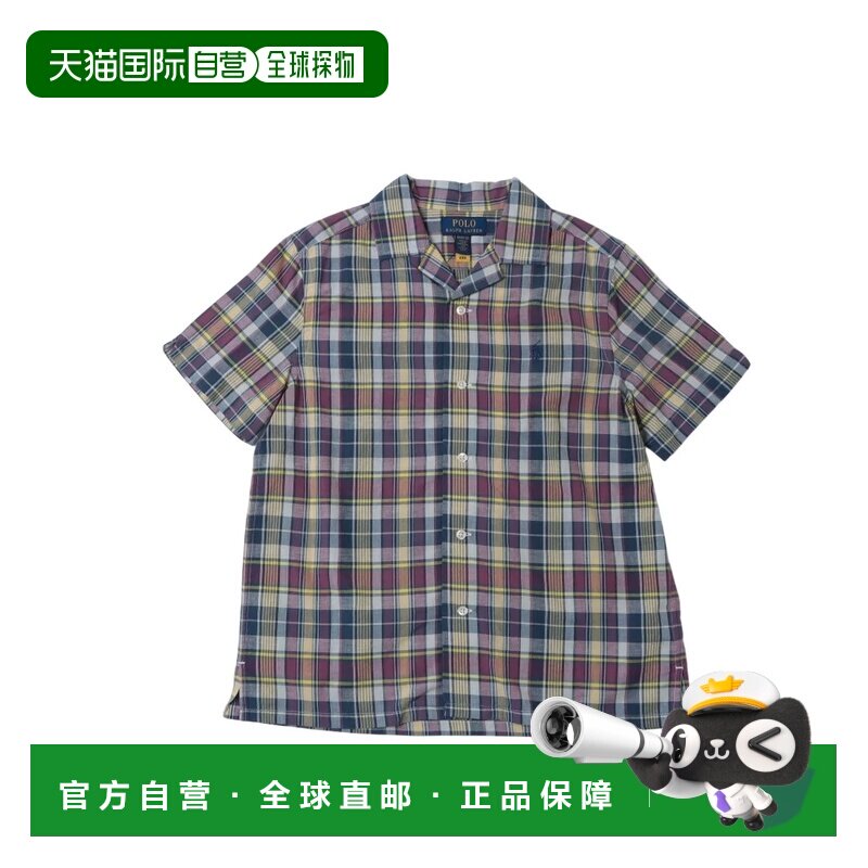 日本直邮Ralph Lauren 男童棉麻短袖衬衫 黄色