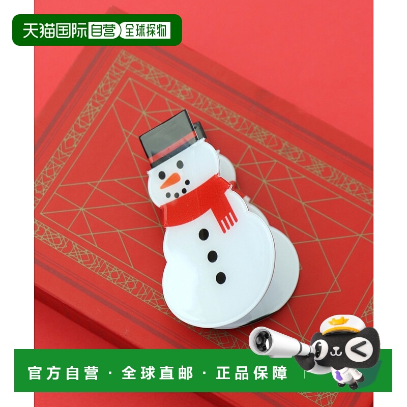 1h可退 日本直邮Three Four Time 女装 圣诞雪人主题 发夹 857503