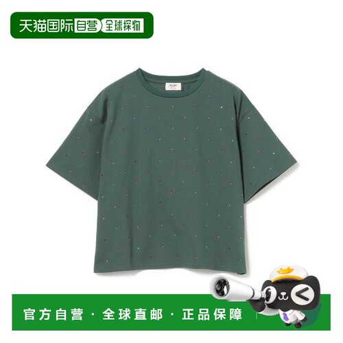 日本直邮BEAMS HEART 女士 彩色水钻装饰纯棉T恤 【付后1h可退】