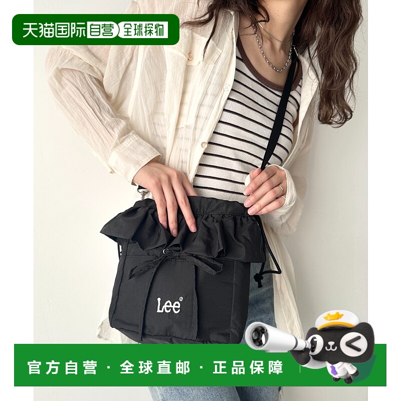 1h可退 日本直邮Lee女士2WAY设计荷叶边蝴蝶结抽绳肩背包 0426146