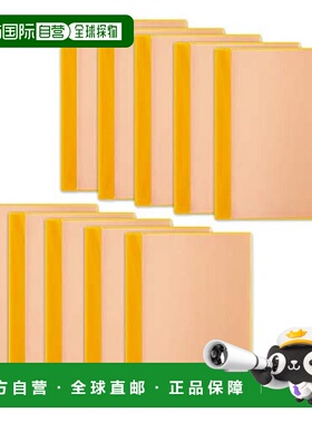 【日本直邮】Plus普乐士文件夹 通知表A4-S ⒑本FL-190GD橘黄色78