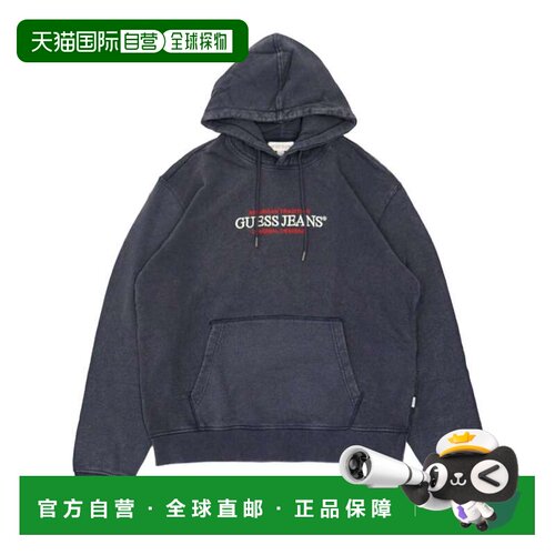 日本直邮GUESS JEANS Regular America Trad 连帽衫 深蓝色