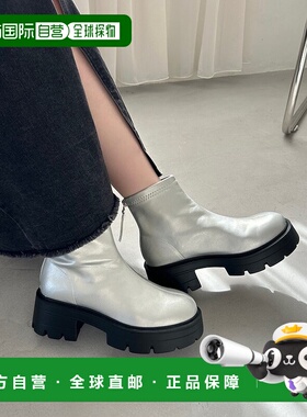 日本直邮Oriental Traffic 软皮革厚底短靴 [41416 OR526BW003038