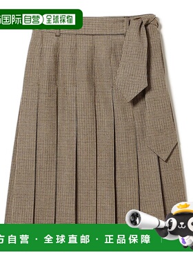 1h可退 日本直邮TOGA PULLA 女士羊毛千鸟格中裙 修身版型 腰部可