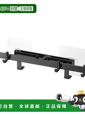 【日本直邮】Yamazaki山崎 浴室挂钩 贴膜挂钩卫生衣架 黑色5903