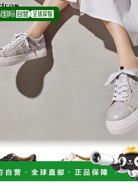 日本直邮MODELLO 女士低帮运动鞋（2E 码）星星图案可爱休闲银色M