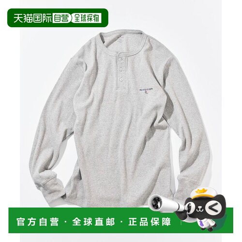 1h可退 日本直邮NAUTICA 男士 修身长袖亨利领T恤 1023207500605