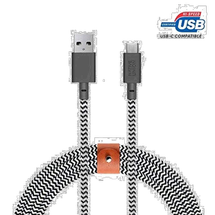 【日本直邮】NATIVE UNION USB-C至USB-A快速充电数据线3米 斑马