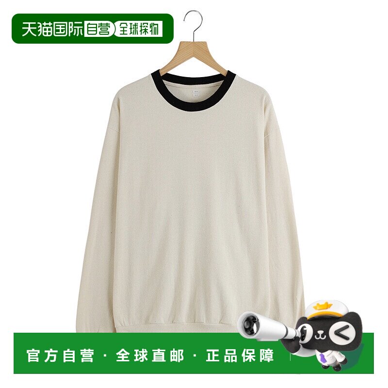 1h可退 日本直邮BLURHMS男装宽松长袖圆领T恤 丝绸混纺复古风 BHS