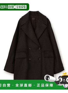 1h可退 日本直邮TOMORROWLAND 波浪纹羊绒插肩短款大衣西装