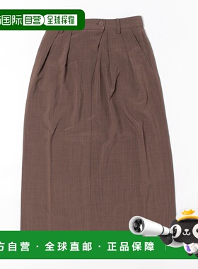 1h可退 日本直邮LOGEMENT DE CLAIRE 女士麻感束褶修身半身裙 A07