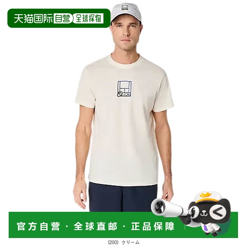 日本直邮ASICS 网球服（男士/中性款）图案 T 恤 男士 2041A355