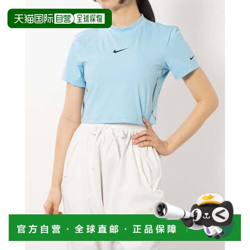 日本直邮Nike 女士健身短袖T恤 耐克水仙蓝黑 FZ4758407