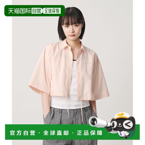日本直邮NICE WEATHER 女士 短款打字机纹棉质衬衫 92166000009