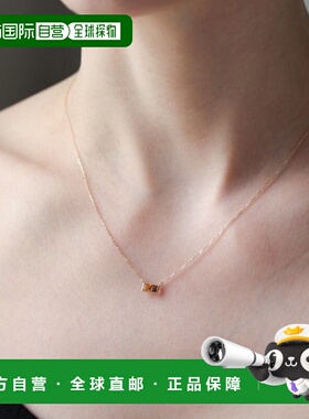 1h可退 日本直邮cui-cui 柠檬晶烟晶双色项链 K10YG 781651